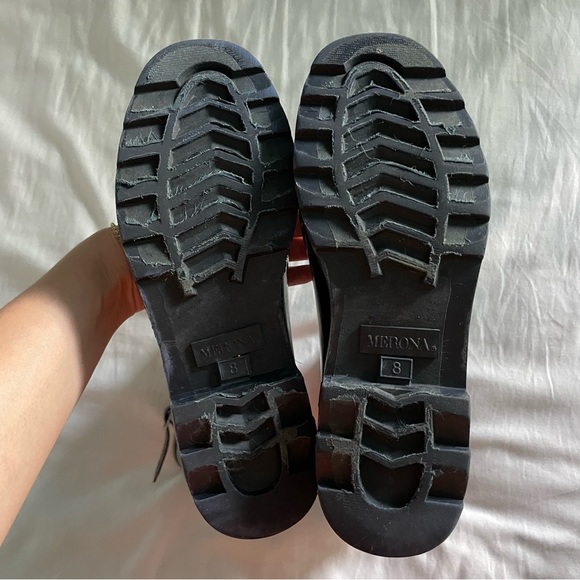 Navy Blue and White Striped Rain Boots - Picture 5 of 8